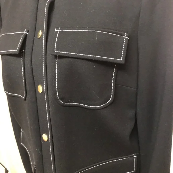 Rafaella black blazer w/ contrast stitching - Picture 4 of 8